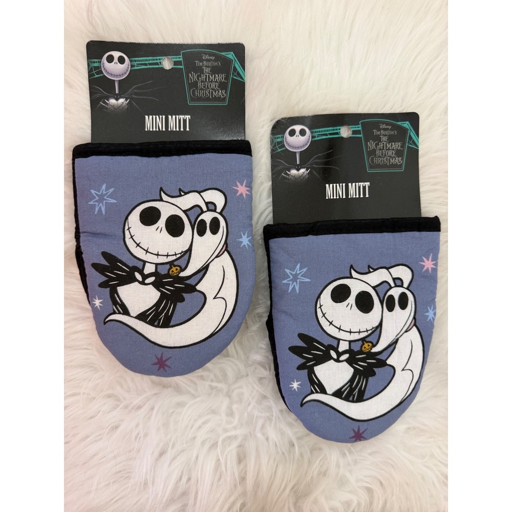 Disney Nightmare Before Christmas Jack Skellington Zero Mini Oven Mitt Set 2pc